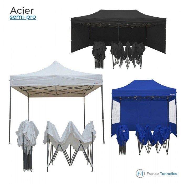 Tonnelle pliante acier ou stand pliant abri pliant transportable