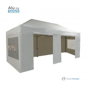 Tonnelle pliante économique en aluminium  pour mairies bâches fenêtres