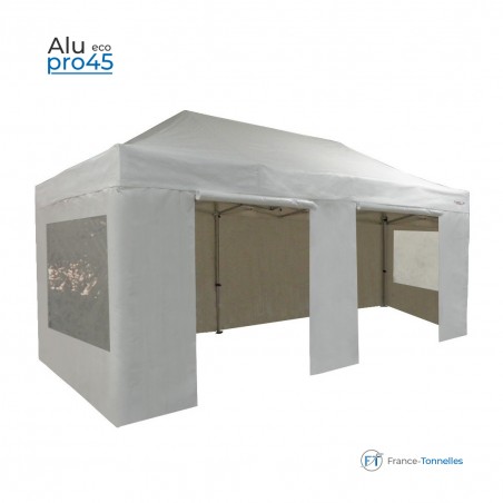 Tonnelle pliante économique en aluminium  pour mairies bâches fenêtres