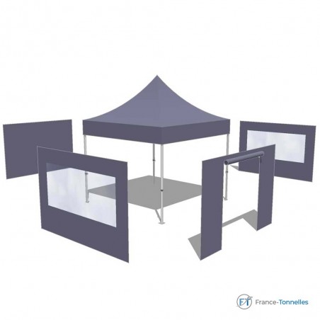 Tonnelle pliante en Acier Premium packs murs fenêtres