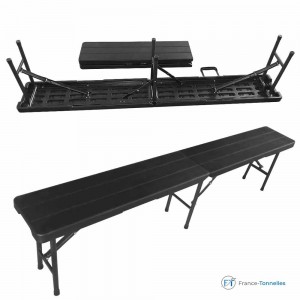 Banc noir pliable et transportable