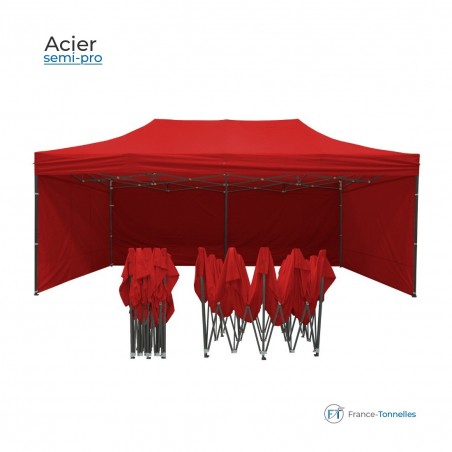Tonnelle pliante en acier 3x6m