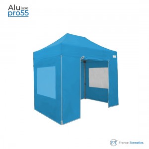 Tonnelle pliante Aluminium  Bâches fenêtres turquoise