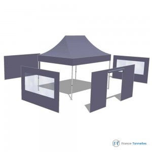 Tonnelle pliante rectangulaire packs murs