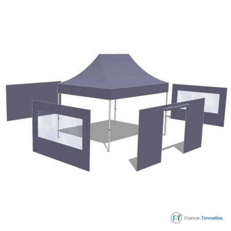 Tonnelle pliante rectangulaire packs murs