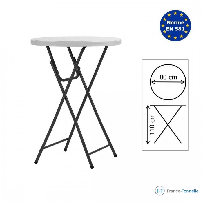 Mange debout pliant - Table mange debout pliante - diamètre 60cm