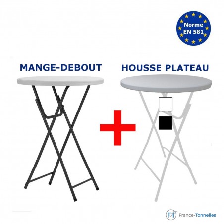 Mange debout avec housse habillage plateau