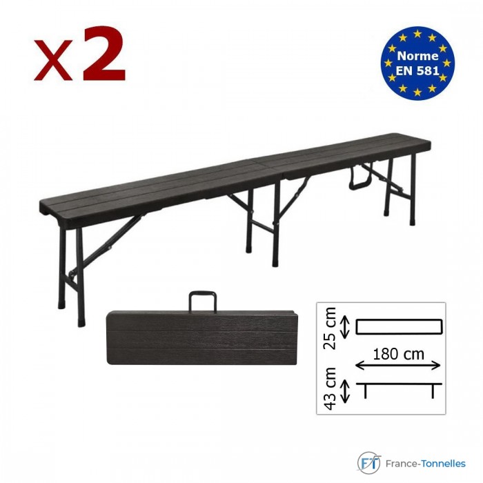 Banc pliant noir