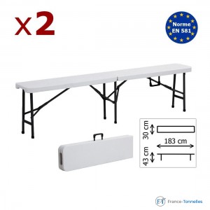 Banc pliant blanc