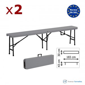 Banc pliant gris