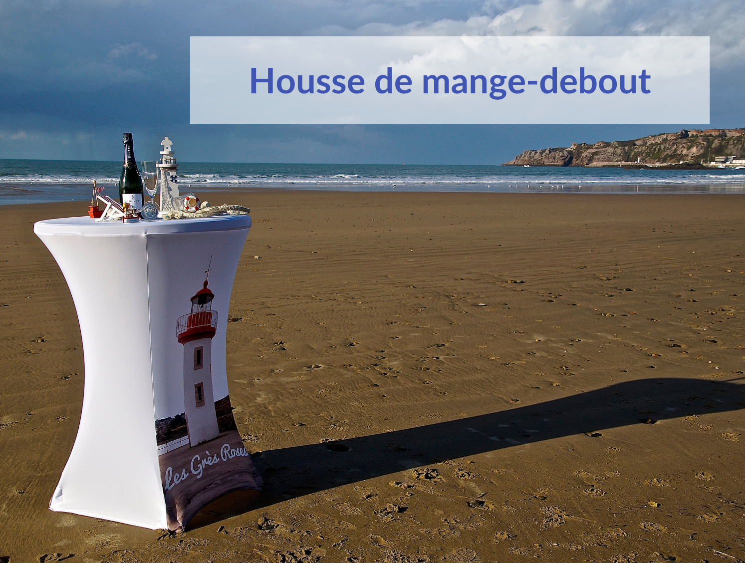 housse de mange-debout personnalisée aux couleurs de votre marque