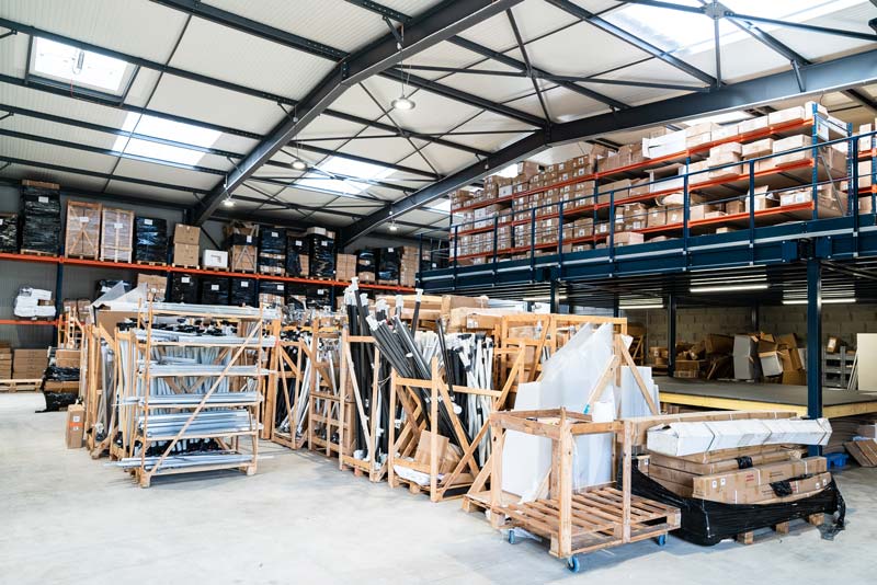 Espace de stockage et de logistique regroupant les produits de France Tonnelles